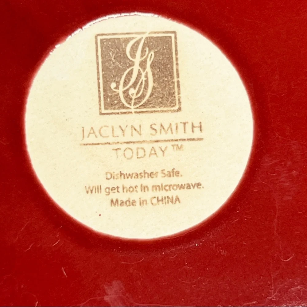 Diamond Red by Jaclyn Smith Today Set of 2 Discontinued Vintage Salad Plates